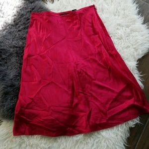 Victorias Secret 100% Silk Red 90s Skirt sz SM